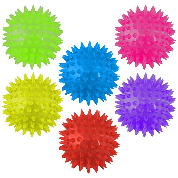 Игрушка для животных "Мячик-массажёр". Диаметр 7,5 см. 6цв