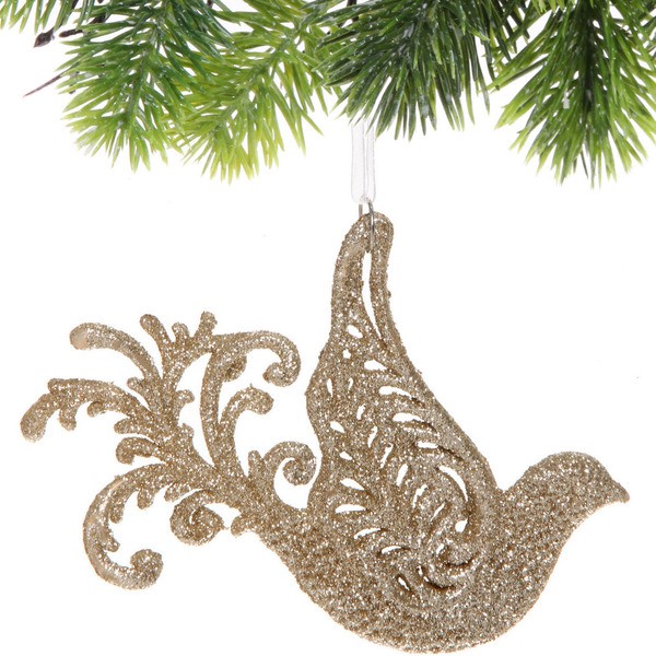 Подвеска "Птица счастья" 11*14 см, темное золото