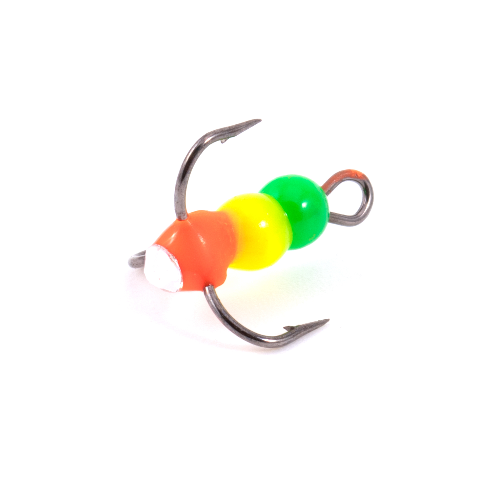 Крючок-тройник ЯМАН "Светофор" с глазком, размер 16 (INT), цв. флуоресцентный (5 шт.)