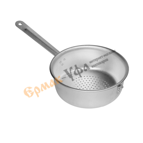 Дуршлаг 200мм с ручкой, штампованный алюминий, БЕЛАЯ КАЛИТВА, 1/10
