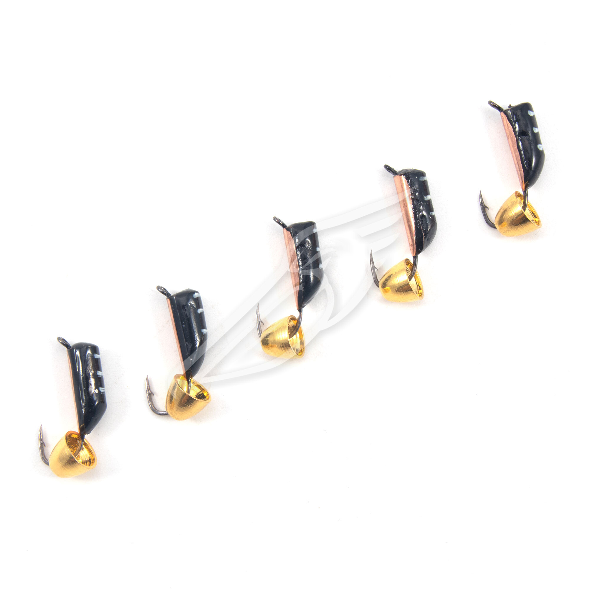 Мормышка вольф. безнасадочная "ЯМАН" Столбик №8, d-3 мм, L-9,5 мм, вес 1,40 гр., колокол золото , цв