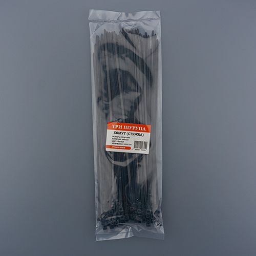 Хомут, стяжка, 250х3,6 нейлон черный 100шт/уп, 1/250