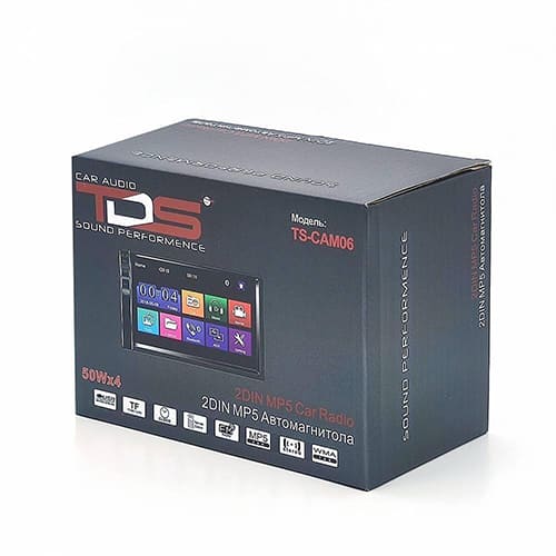 Автомагнитола TDS TS-CAM06 2DIN (радио,USB,bluetooth)
