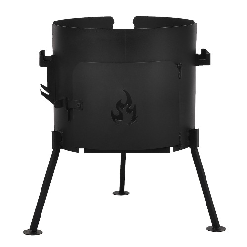 Печь под казан 16 л, 410 мм, сталь 2 мм с дверцей без трубы