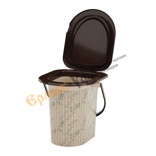 Ведро - туалет 17л "Плетёнка" (Альтернатива) м2329 (1/10)