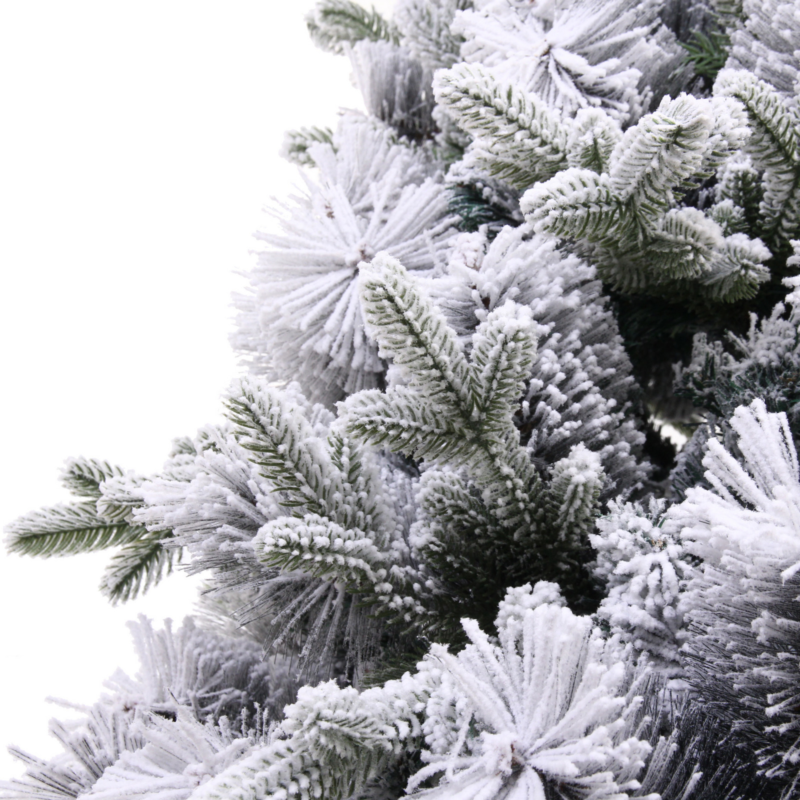 Ёлка "Снежная рапсодия" 210 см, ПВХ+Леска, шишки, белый иней (1100 веток)