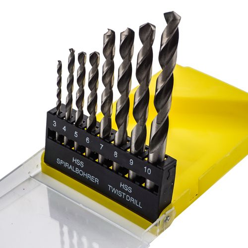 Набор сверл по металлу цилиндрический хвостовик （3- 10mm）8 шт Барракуда пластиковый кейс, 1/100