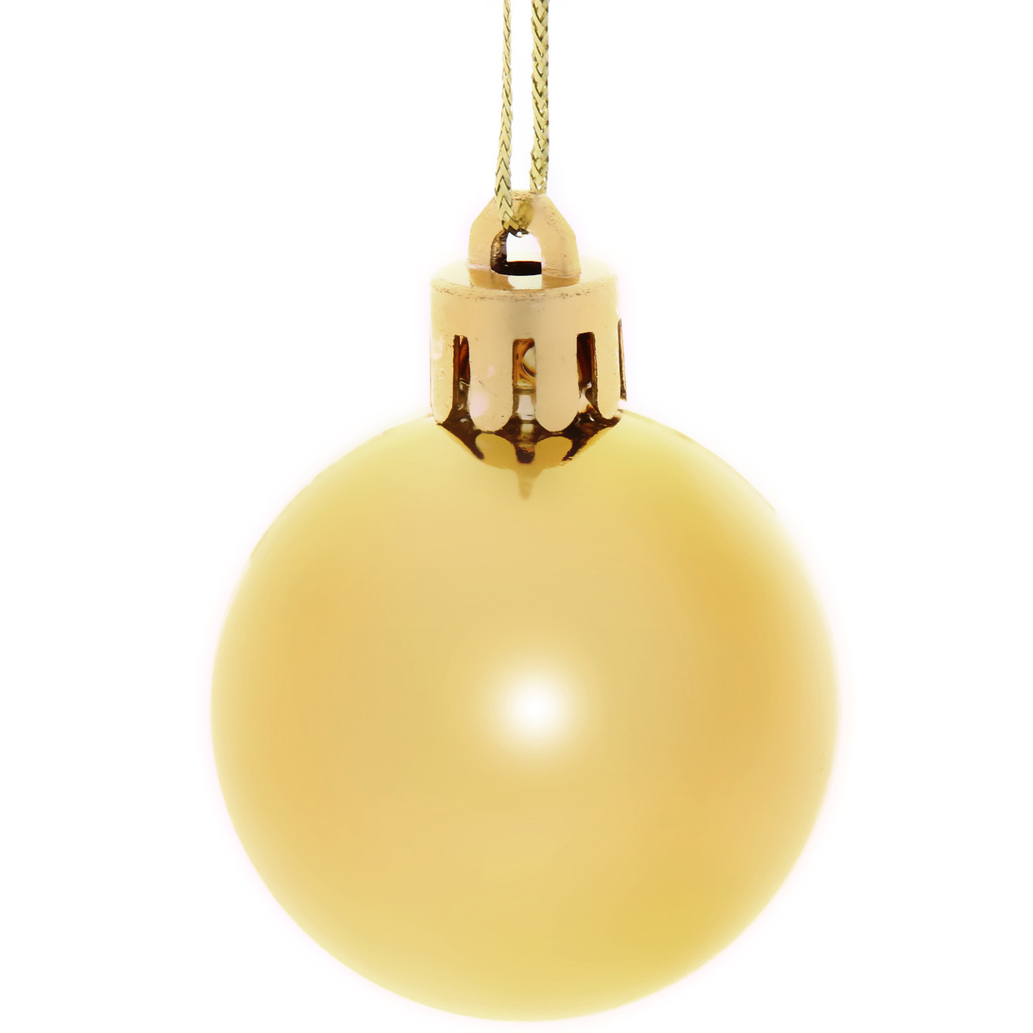 Новогодние шары 4 см (набор 6 шт) "Микс фактур", золотой