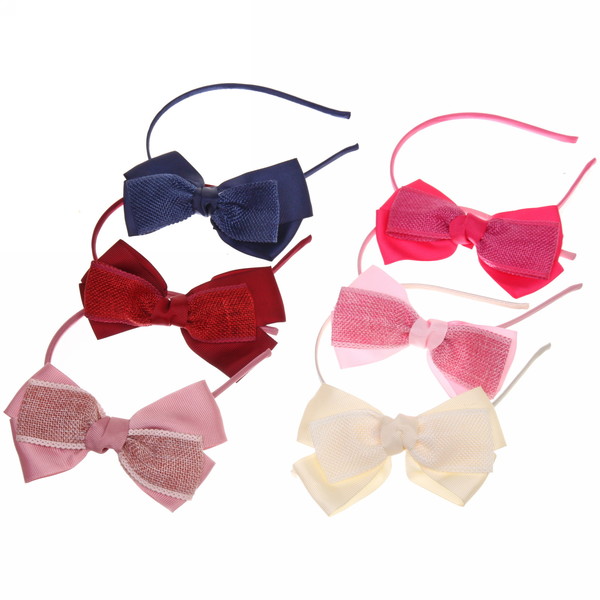 Ободок для волос детский на блистере "Rapunzel", однотонный, микс 6 цветов, 0,5см