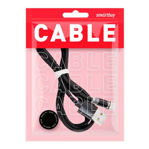 Кабель зарядки с магнитным отсоединяемым наконечником Type C, 1.0 м, 2 А, iK-3110mt-2, черный