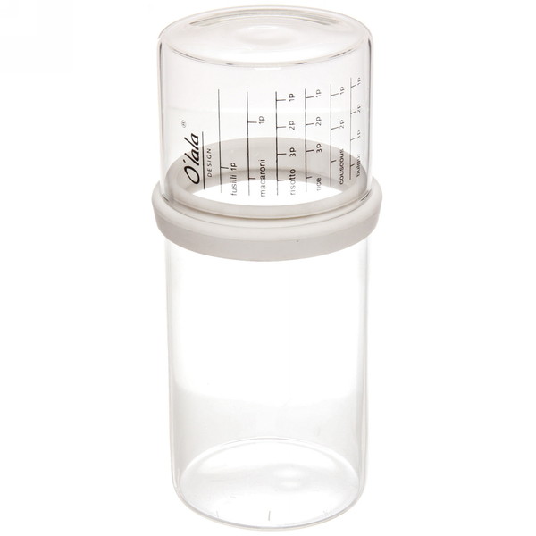 Банка для продуктов стеклянная 850мл "O'lala" с мерный стаканом