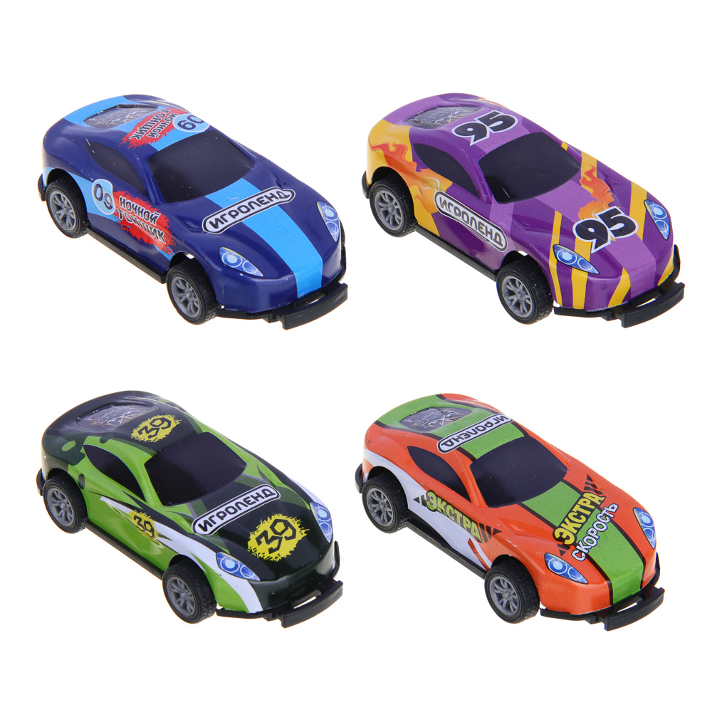 Набор Машинка-перевертыш "Оборот 360", 2 шт. ИГРОЛЕНД, металл, 13х16,2х3см, 2 дизайна