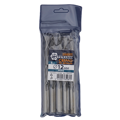 Сверло по металлу 12,0мм SPETSTEXNIK Р6М5, 5/250