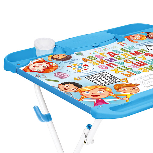 Комплект детский стол+стул  КНД4П, с азбукой в кругу друзей