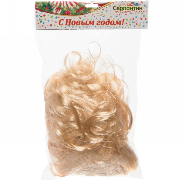 Парик карнавальный "Очарование" (волнистые локоны 90 см), Натуральный блонд