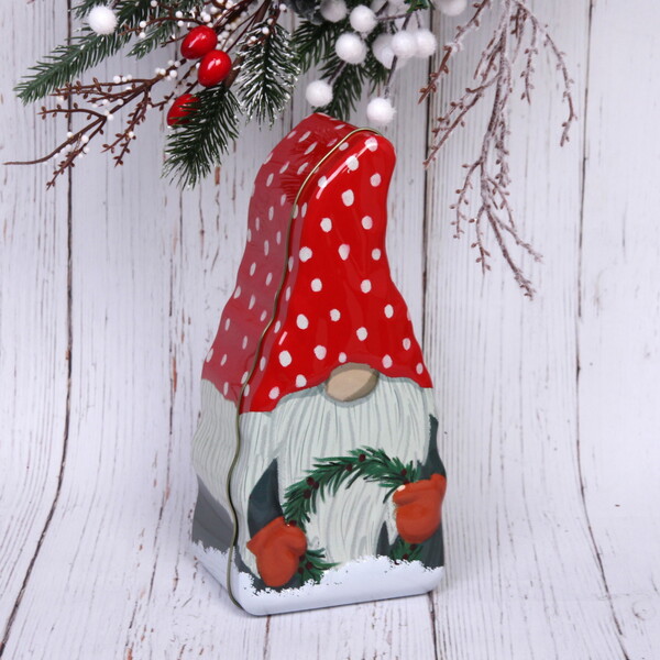 Банка жестяная "Гномик с венком" 20*10*7см