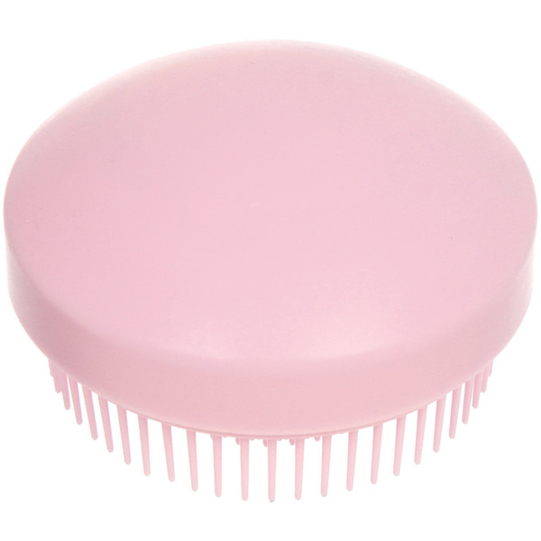 Расческа массажная с зеркалом компактная "МИРА", цвет пудровый, 7*3,3см (PVC коробка)