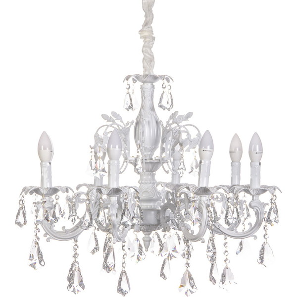 Люстра подвесная в стиле барокко "Altamarea" 8*40Вт 29-P8612/MW белый мрамор