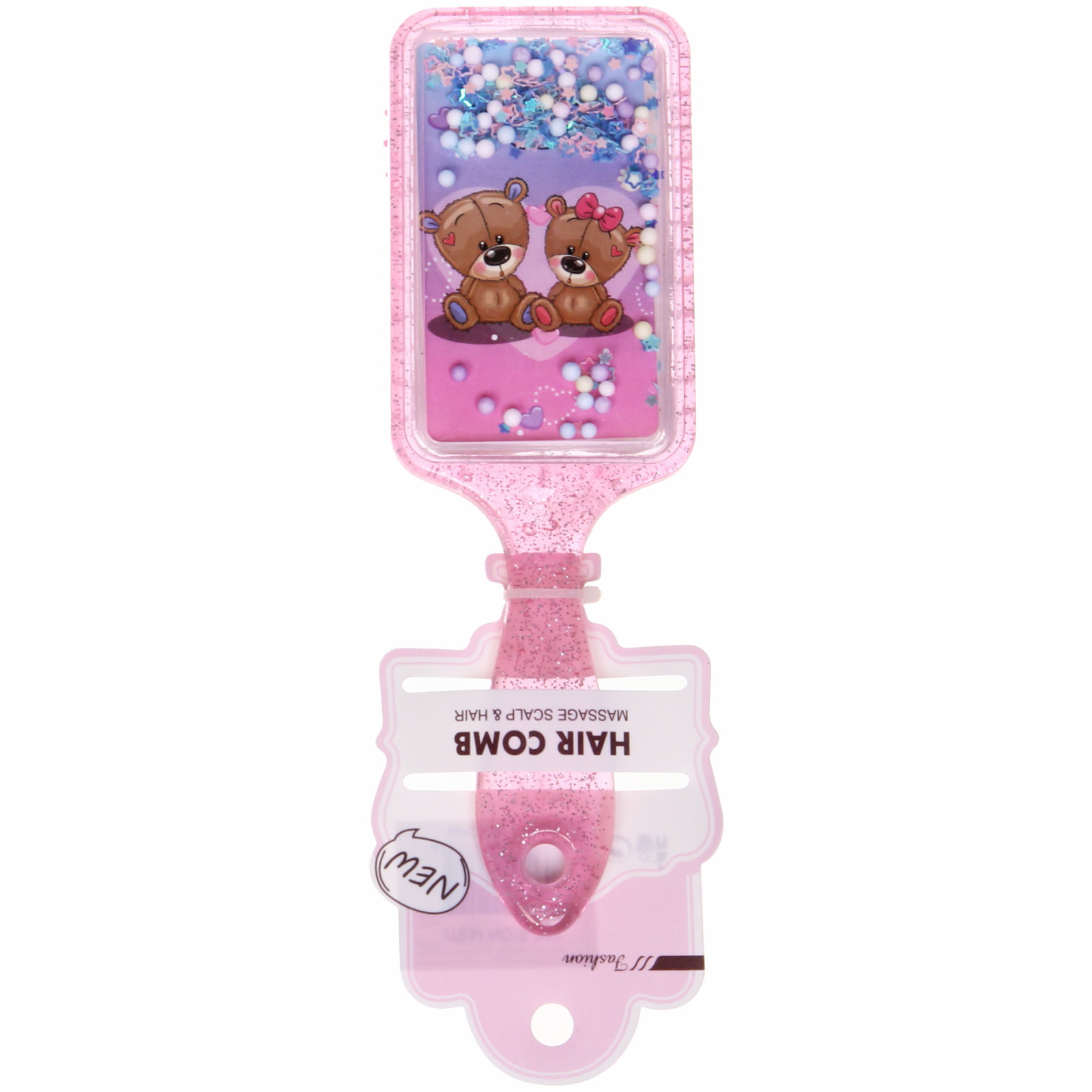 Расческа массажная "Baby House Boom", микс 4 вида Мишки, 18,5*6см