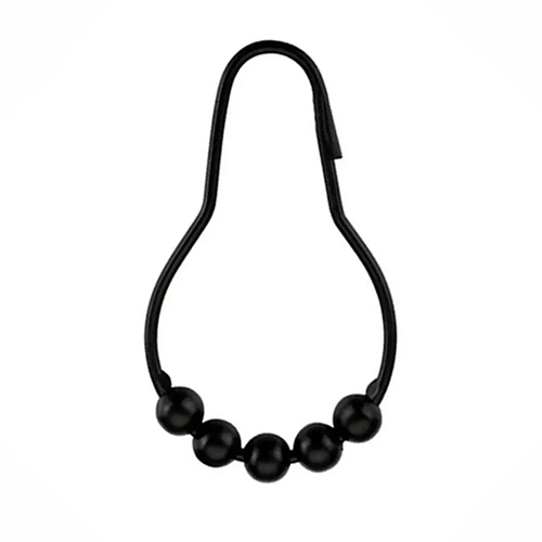 Кольца для штор Zenfort 12 шт, металл, черный матовый