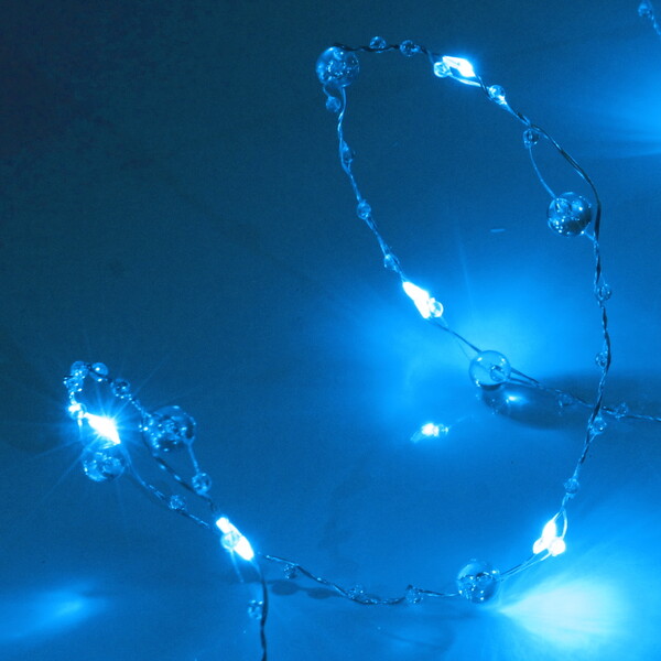 Гирлянда для дома НИТЬ "Льдинка" 5 м 50 ламп LED, 8 реж,IP-20, Голубой