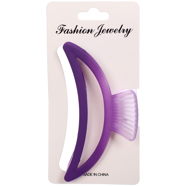 Заколка-краб для волос "Мон Ляруш", классика, микс 6 цветов, 9,5см (Блистер)