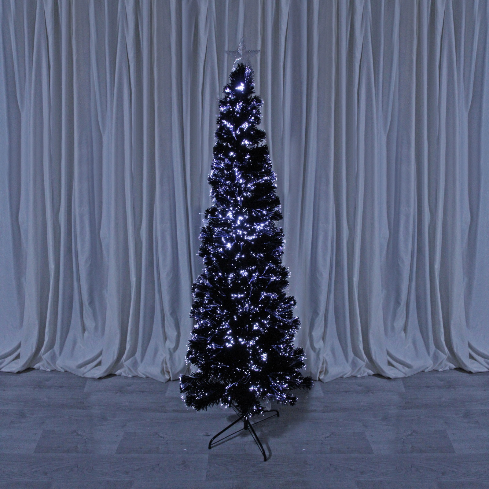 Ёлка светодиодная "Млечный путь" 210 см, ПВХ черный,  цвет свечения-Белый (289 веток) (T1050B-210)