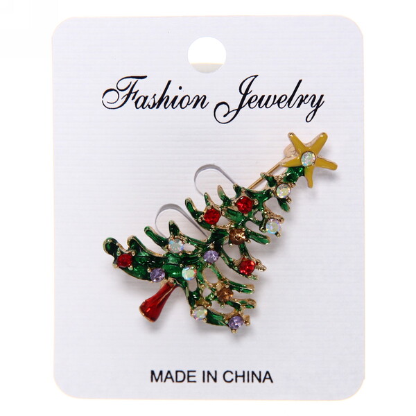 Брошь "Рождественское чудо - Ёлочка", 4,5*3см