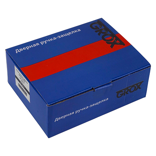 Ручка защелка дверная без фиксатора GROX ЗВ6-TR-03 AB, бронза 1/30