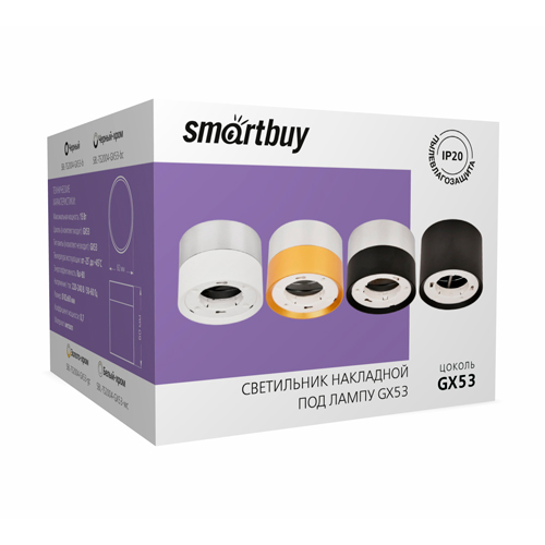 Светильник TS2004 82x60 мм накладной под лампу GX53, серебро-хром (SBL-TS2004-GX53-gc)