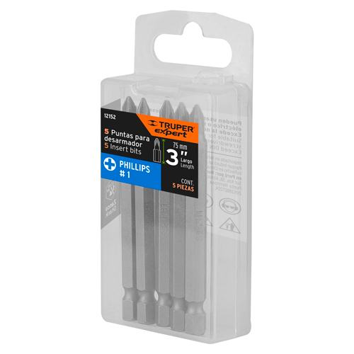 Набор профессиональных бит, сталь S2, 75 мм Truper 12152 EXPERT