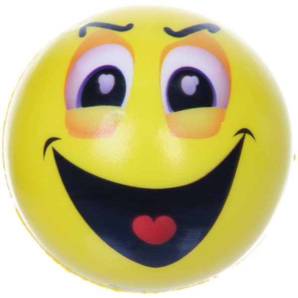 Мяч  7,6 см "Смайл" (антистресс), микс СТИКЕР НА ВЛОЖЕНИЕ
