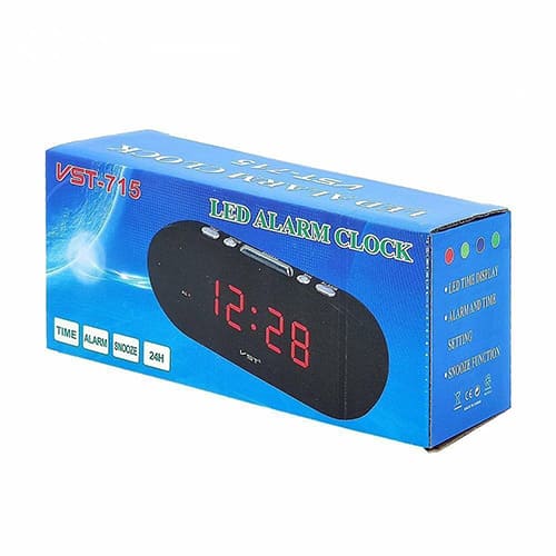 Часы настольные VST 715-4, без блока, зеленые