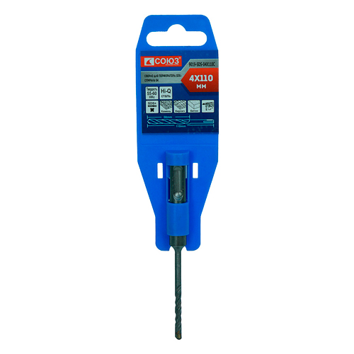 Бур SDS+ с твердосплавной напайкой, спираль S4 СОЮЗ 9019-SDS-04х110C