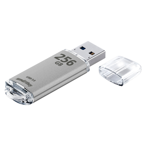 UFD 3.0/3.1 Smartbuy 256 GB V-Cut Silver (SB256GBVC-S3)