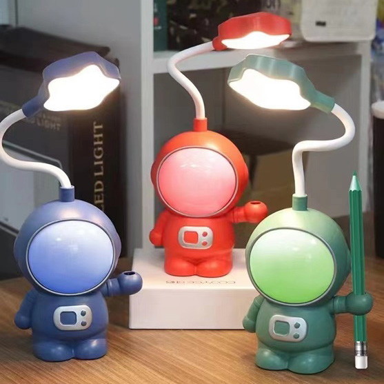 Светильник настольный "Cosmo-Привет с другой планеты" LED 21*9*7см USB 5v 3w, Красный