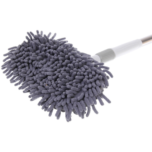 Швабра с насадкой из микрофибры, телескопическая ручка 77-120см силиконовое основание ZY5011