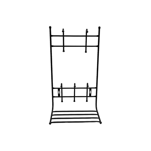 Вешалка настенная 5 крючков с полкой 410х250х745мм ВПТ5/Ч Черный (НИКА) (Россия) (1/5)