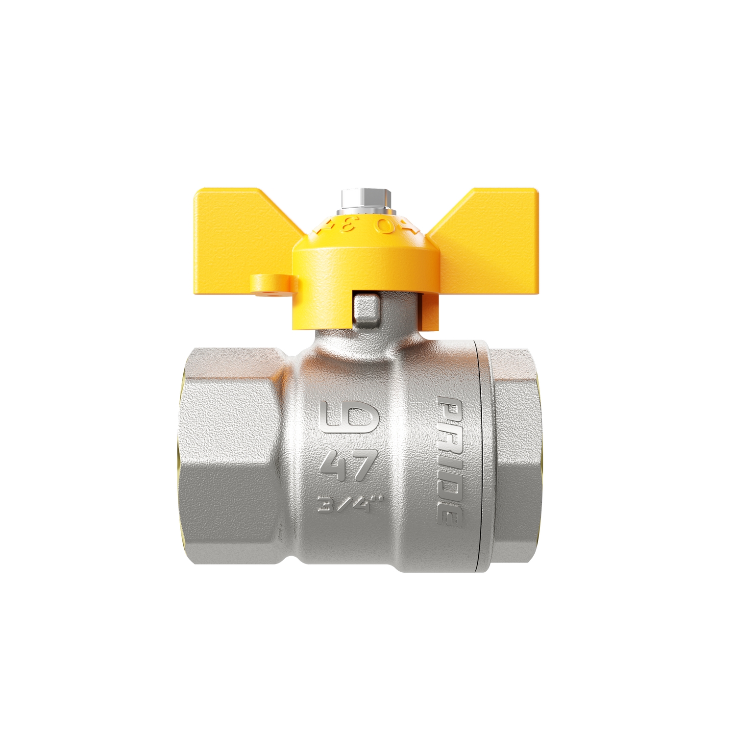 Кран газ шаровой 3/4'' вн/вн бабочка LD PRIDE