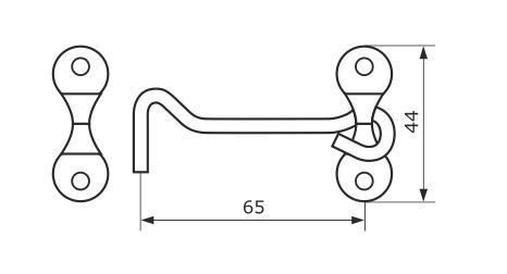 Домарт крючок прутковый мод.3  б/п (50)