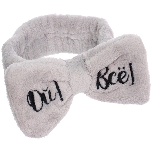 Повязка на голову "New collection Vostok - ОЙ ВСЕ!", цвет розовый, серый, голубой и сиреневый, 20*6см ( упаковка белый ZIP пакет )