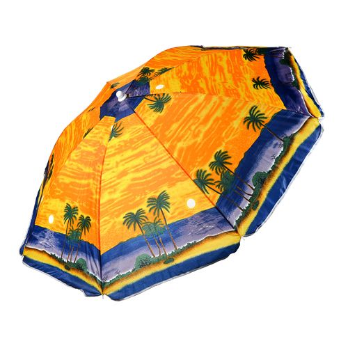 Яркое лето Зонт пляжный, 210D, полиэстер, d160см, h180см, 19/22мм стойка, в чехле, 1/