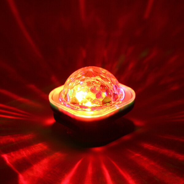 Диско-шар Dancer" с ремешком на руку, авторежим, датчик звука (в комплекте с присоской), RGB (220V)