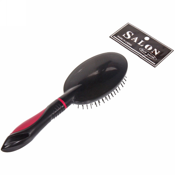 Расческа массажная "Kamila Beauty", овальная большая, цвет черный, 24см