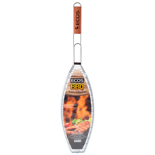 Решетка для барбекю ECOS R-114 (универс. рыба/мясо, 40х15х2см, 68 см, хром.)
