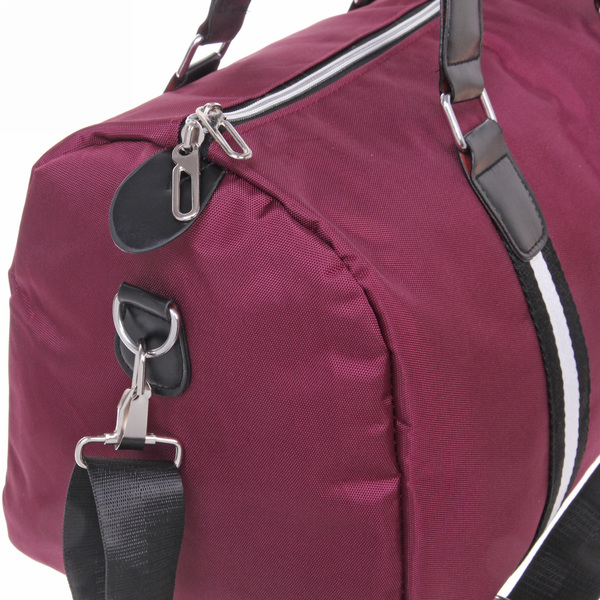 Сумка спортивная "Sports style", на молнии, с белой полосой, цвет красный, 40*22*26 см