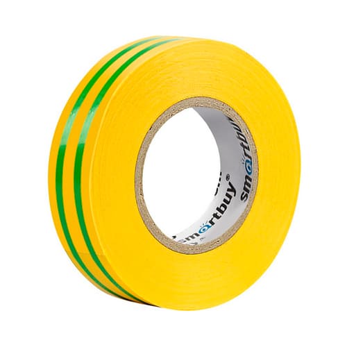 Изолента Smartbuy, 0.13х15мм, 20 метров, желто-зеленая (SBE-IT-15-20-yg)