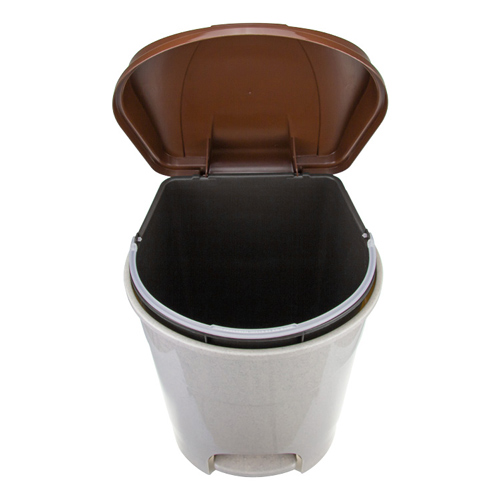 Контейнер для мусора 19 л, беж. мрамор, 1/4