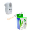 Тройник эл. с 2-мя USB "Energenie" EG-ACU2-01-W 16A фильтр-розетка, белая