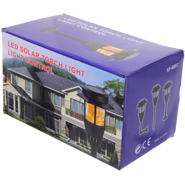 Фонарь садовый "Пронто" 12,5*12,5 см (h=45 см) на солнечной батарее (универсальный), Эффект горящего пламени